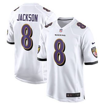 Men's Nike Lamar Jackson White Baltimore Ravens Game Jersey