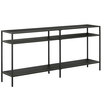 Finley & Sloane Sivil Rectangular Console Table with Metal Shelves