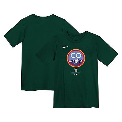 Preschool Nike Green Colorado Rockies City Connect Large Logo T-Shirt