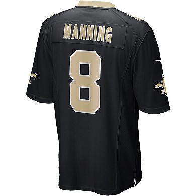 Men's Nike Archie Manning Black New Orleans Saints Game Retired Player Jersey