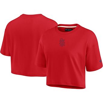 Women's Fanatics Signature Red St. Louis Cardinals Elements Super Soft Boxy Cropped T-Shirt