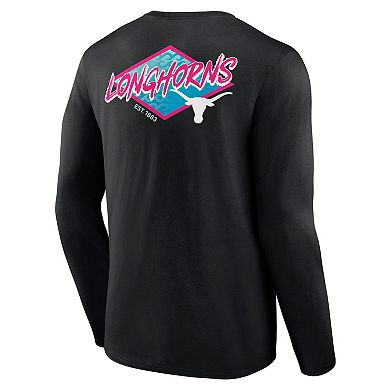 Men's Fanatics Branded Black Texas Longhorns Spring Break Long Sleeve T-Shirt