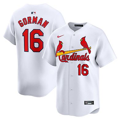 Men's Nike Nolan Gorman White St. Louis Cardinals Home Limited Player Jersey