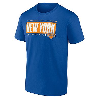 Men's Fanatics Branded Royal New York Knicks Box Out T-Shirt