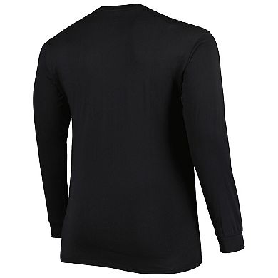 Men's Black Chicago White Sox Big & Tall Long Sleeve T-Shirt