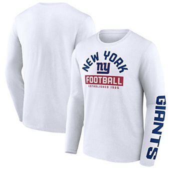 Men's Fanatics Branded White New York Giants Long Sleeve T-Shirt
