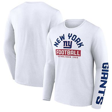 Men's Fanatics Branded White New York Giants Long Sleeve T-Shirt