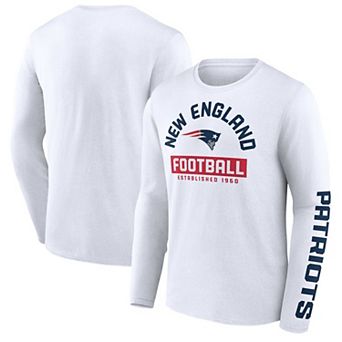 Men's Fanatics Branded White New England Patriots Long Sleeve T-Shirt