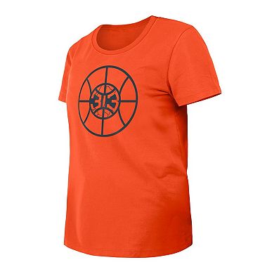 Women's New Era Orange Detroit Pistons 2023/24 City Edition T-Shirt