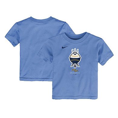 Toddler Nike Powder Blue Milwaukee Brewers City Connect Large Logo T-Shirt
