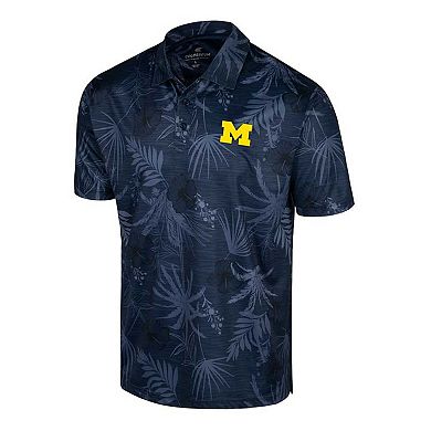 Men's Colosseum Navy Michigan Wolverines Big & Tall Palms Polo