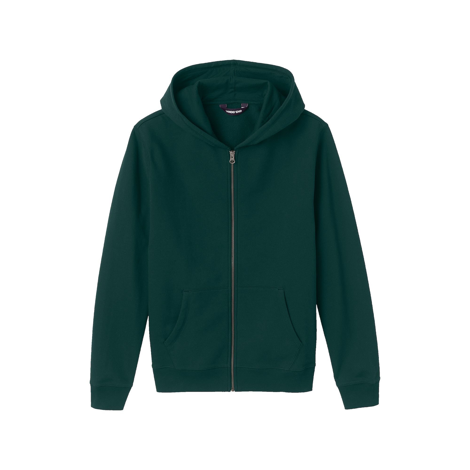 Adult Lands End School Uniform Zip-Front Sweatshirt, Mens, Size: XXS, Gre