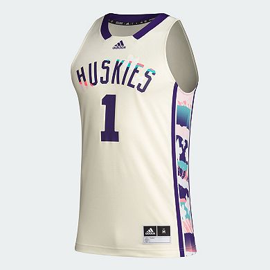 Men's adidas #1 Khaki Washington Huskies Honoring Black Excellence Basketball Jersey