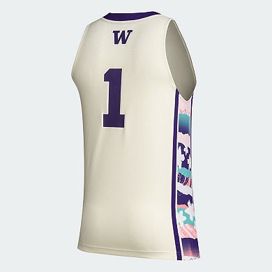 Men's adidas #1 Khaki Washington Huskies Honoring Black Excellence Basketball Jersey