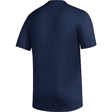 Men's adidas Navy Georgia Tech Yellow Jackets Football Practice AEROREADY Pregame T-Shirt