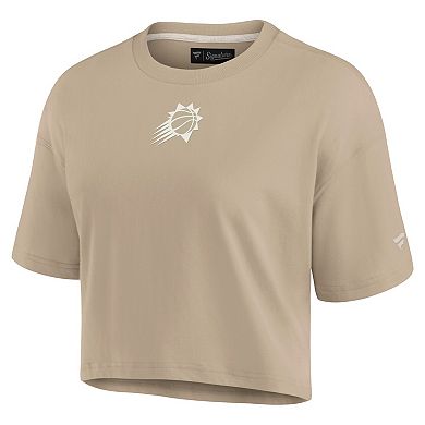 Women's Fanatics Signature Khaki Phoenix Suns Elements Super Soft Boxy Cropped T-Shirt