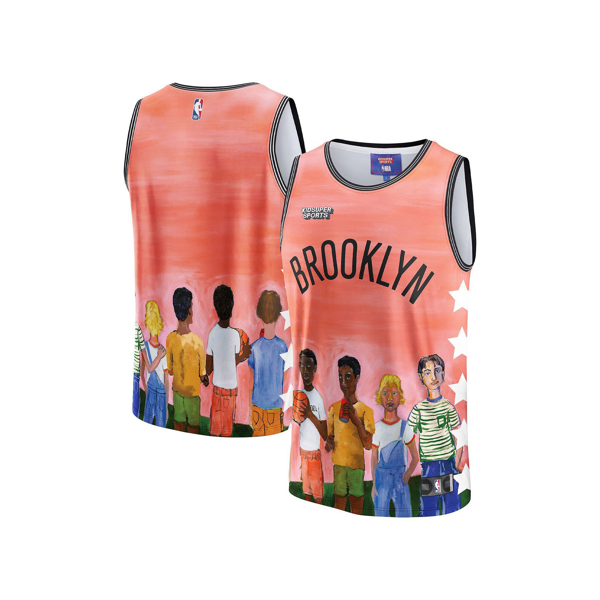 Unisex NBA & KidSuper Studios by Fanatics Coral Brooklyn Nets Hometown Jers