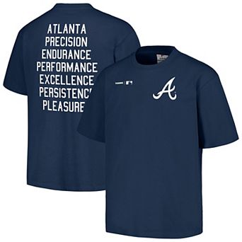 Men's PLEASURES Navy Atlanta Braves Precision T-Shirt