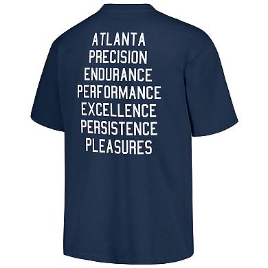 Men's PLEASURES  Navy Atlanta Braves Precision T-Shirt
