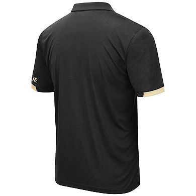 Men's Colosseum Black Purdue Boilermakers Big & Tall Santry Polo