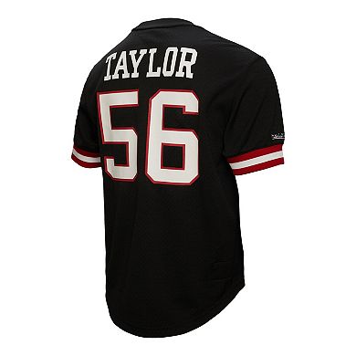 Men's Mitchell & Ness Lawrence Taylor Black New York Giants Retired Player Name & Number Mesh Top
