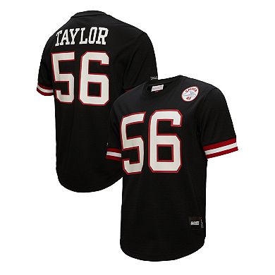 Men's Mitchell & Ness Lawrence Taylor Black New York Giants Retired Player Name & Number Mesh Top