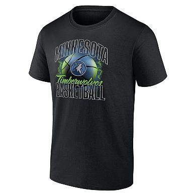 Men's Fanatics Branded Black Minnesota Timberwolves Match Up T-Shirt