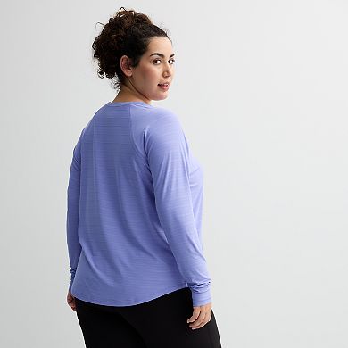 Plus Size Tek Gear® Mesh Long Sleeve T-Shirt