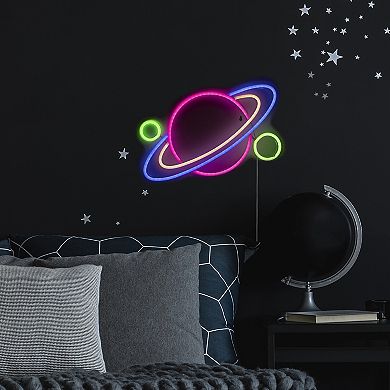 16" LED Neon Style Planet Wall Sign