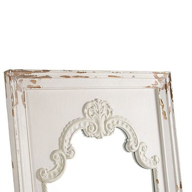 54.25" White Antique Style Alcott Framed Large Rectangular Wall Mirrors