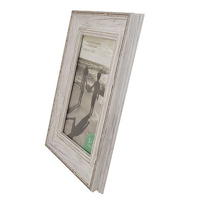 5" x 7" White Distressed Vintage Picture Frame Tabletop Decor