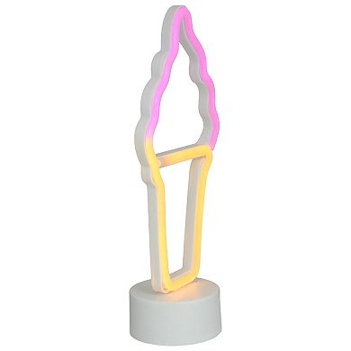 12" Pink Ice Cream Cone LED Neon Style Table Sign