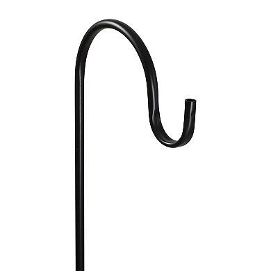 48" Black Metal Shepard’s Hook Outdoor Garden Stake