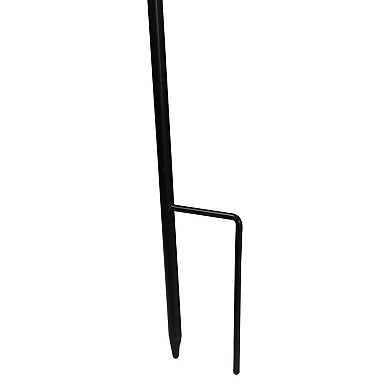 48" Black Metal Shepard’s Hook Outdoor Garden Stake