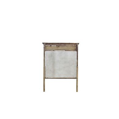 45" Solstice Gray Handcrafted Wood Rectangular Shutter Wall Mirror