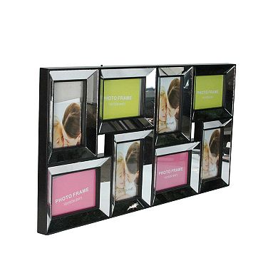 27.5" Glossy Black Reflect Mirror Photo Collage Wall Decor