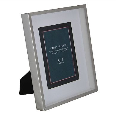 10" Modern Look Rectangular 5" x 7" Photo Picture Frame - Silver and Clear