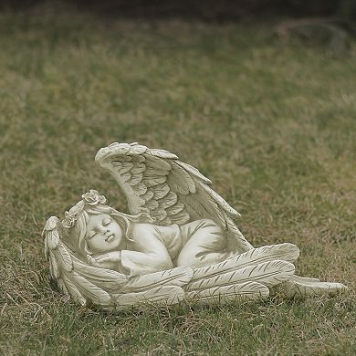 16" Sleeping Heavenly Angel Outdoor Garden Statue
