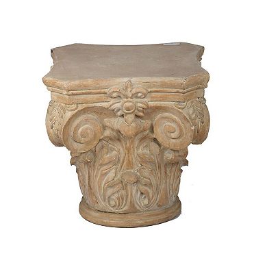 18.5 Brown and Beige Large Roman Column Cap Pedestal