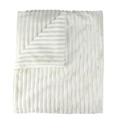 Cream White Ultra Plush Micro Fleece Throw Blanket 50" x 60"