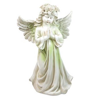 27" Angel Kneeling in Prayer Outdoor Patio Garden Statue