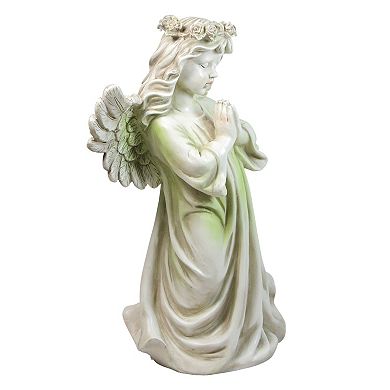 27" Angel Kneeling in Prayer Outdoor Patio Garden Statue