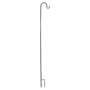 84” Black Metal Shepard’s Hook Outdoor Garden Stake