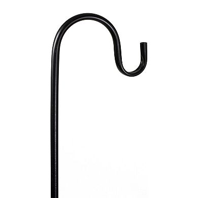 84” Black Metal Shepard’s Hook Outdoor Garden Stake
