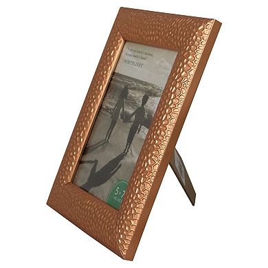 9.5" Contemporary Rectangular 5" x 7" Photo Picture Frame - Brown