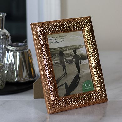 9.5" Contemporary Rectangular 5" x 7" Photo Picture Frame - Brown