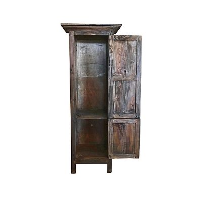 55" Brown Sunset Trading Cottage Tall 2-Door Storage Cabinet