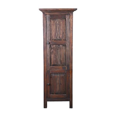 55" Brown Sunset Trading Cottage Tall 2-Door Storage Cabinet