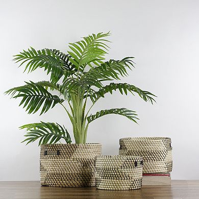 Set of 3 Traditional Nesting Wicker Baskets 14.5"