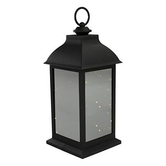 12.4-Inch LED Lighted Battery Operated Lantern Warm White Flickering Light